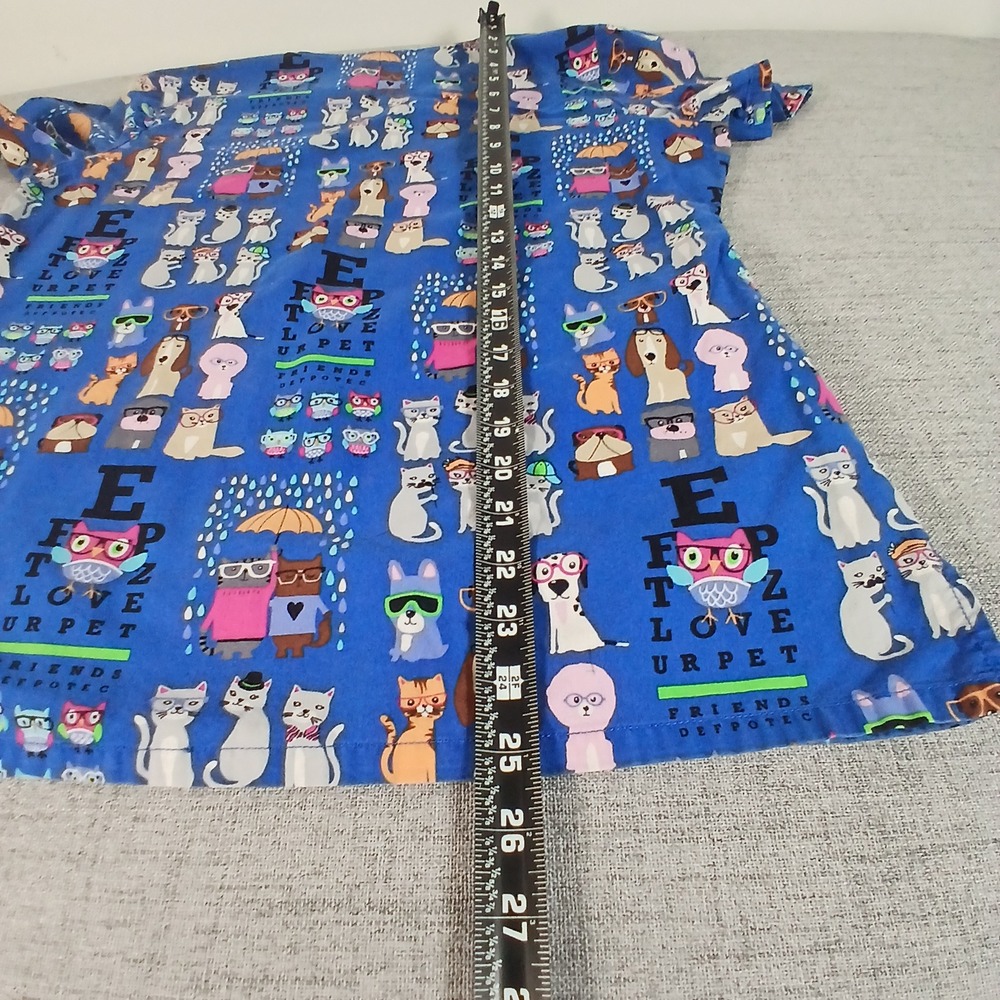 Cherokee Whimsical Tooniforms M‎ Vet Tech Scrub Tops Bundle Kawaii Nurse Core - Picture 11 of 16
